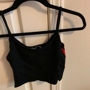 Brandy Melville Tops - Brandy Melville Navy and Red stripe tank/crop top! Brandy Melville Tops - Brandy Melville Navy and Red stripe tank/crop top!